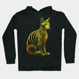 Gold Art Cat Hoodie